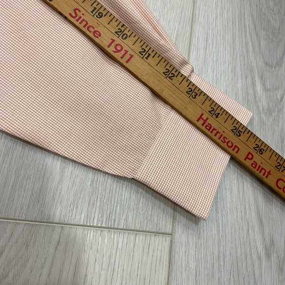 Nautica Wrinkle Free Orange & White Patterned Button Up Mens 15 1/2 - 34/35 - Picture 11 of 11